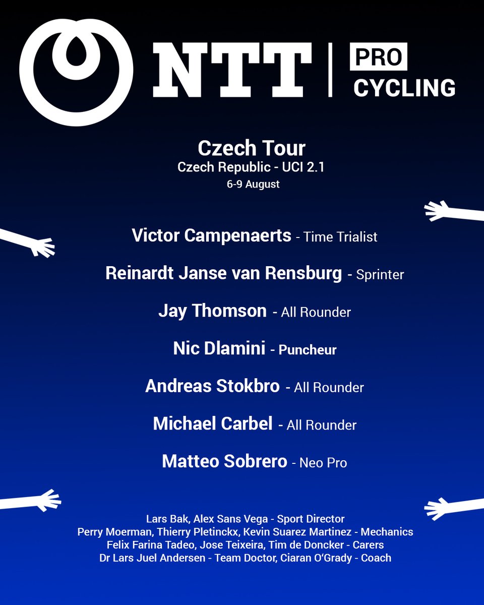 Q36.5 Pro Cycling Team (@q36_5procycling) on Twitter photo The cycling calendar is back in full swing, today we are racing in Poland and tomorrow we also start the #CzechTour... where <a href="/VCampenaerts/">Victor Campenaerts</a> leads our team! 💪
Details: bit.ly/NTT_Czech The cycling calendar is back in full swing, today we are racing in Poland and tomorrow we also start the #CzechTour... where <a href="/VCampenaerts/">Victor Campenaerts</a> leads our team! 💪
Details: bit.ly/NTT_Czech