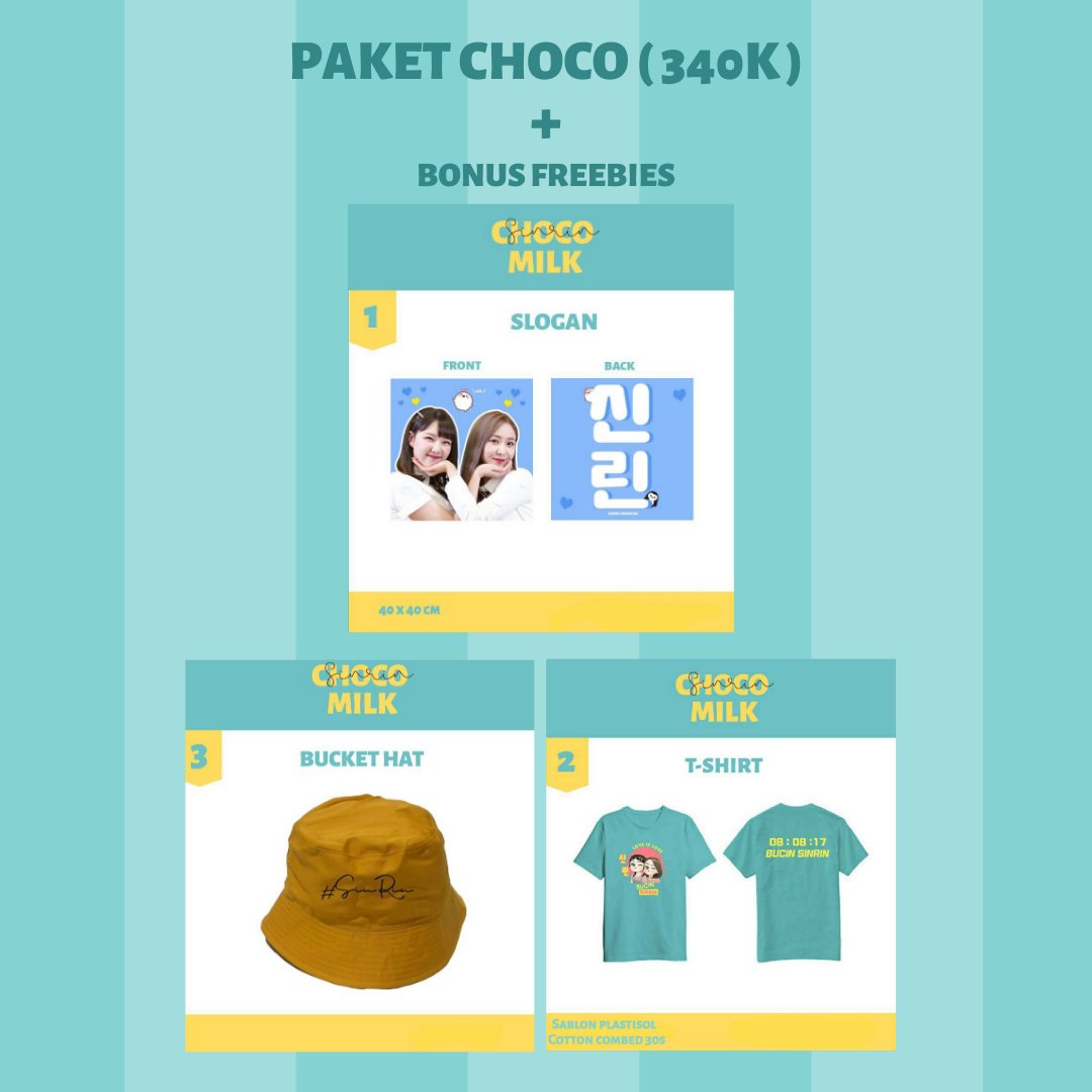 SHF_ID's tweet photo. Ada 4 Paket ter uwu ya ! 

1. Paket SinRin 295k
2. Paket Milky 315k 
3. Paket Choco 340k
4. Take All 370k https://t.co/h478QOhQZV