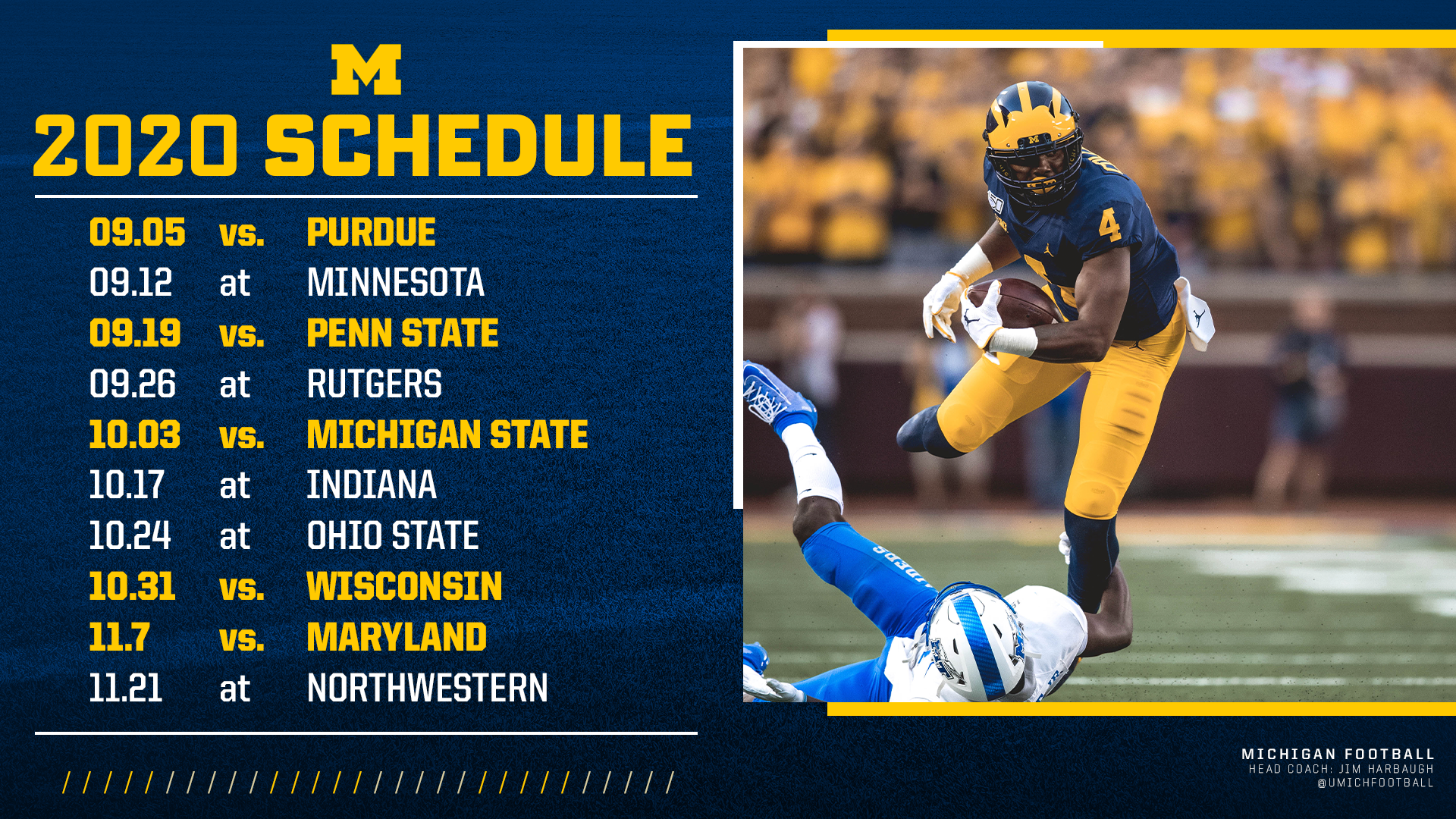 Michigan Football Schedule 2022 Printable Michigan Football On Twitter: "Our [New] 2020 Schedule Is Here. 🙌  Https://T.co/Wg5Ccjbtlc" / Twitter
