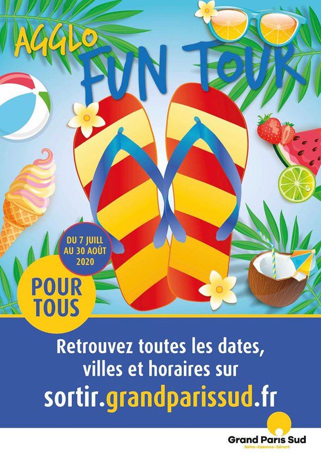grandparissud's tweet photo. [#AggloFunTour 🌴] Rendez-vous du 25 au 30 août à @VilleRisOrangis et @MairieVillabe ! Retrouvez toutes les infos ici https://t.co/SzwZH7pO5M
CC @SEssonnesenart / @FranceOlympique  / @Paris2024 https://t.co/YJFVugvC6J