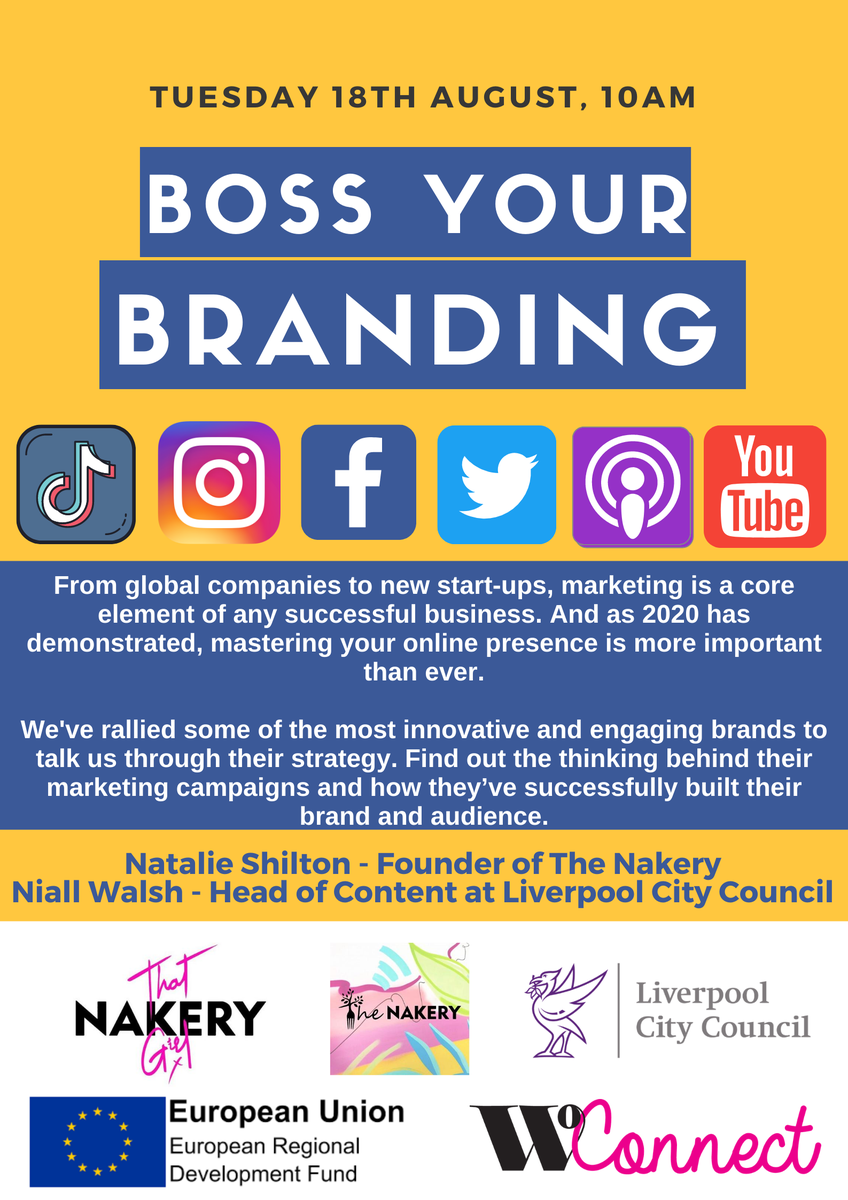 TheWomensOrg's tweet photo. Boss YOUR Branding 👩‍💻

Want to understand how to:

✅ Establish a tone of voice
✅ Choose what platforms are right for you 
✅ Create content 
✅ Build an online following 

Then our next event is for you! 

📅 Tuesday 18th August, 10am
Free tickets 👉 https://t.co/IaIpsYDybS https://t.co/VqZXLXFRW8