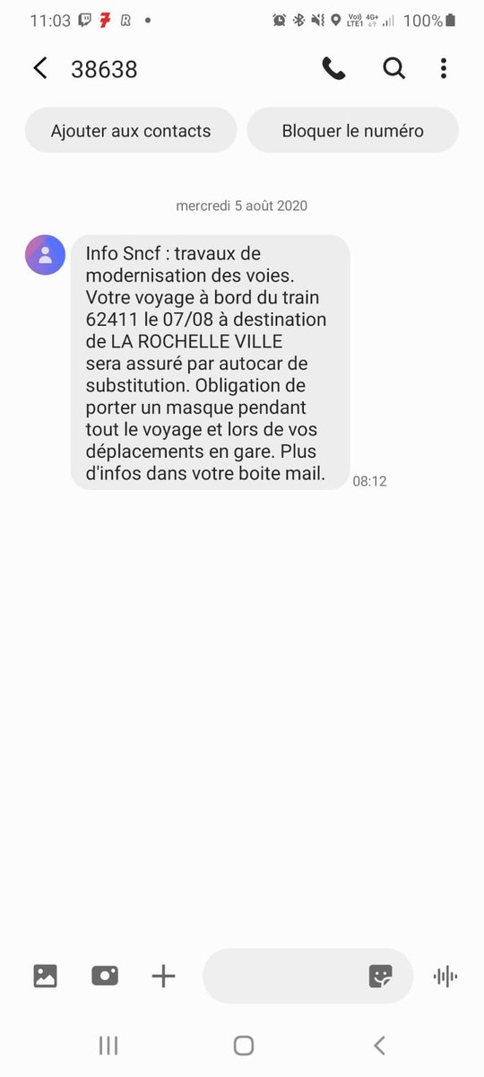 MaudSemelin's tweet photo. @SNCF bonjour, impossible d’avoir des infos, lorsque j’appelle on me dit que tout est normal et qu’il n’y a aucune modif sur mon trajet ? Merci de me fournir des explications https://t.co/pOEWBV1eSW