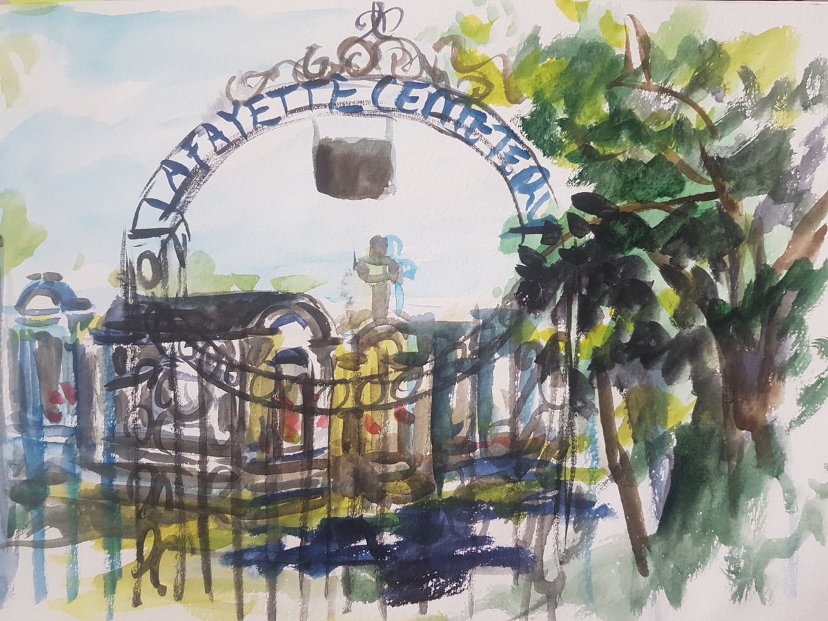 19/08/05NOLA parking officer, Keashayanna, who I met in the coffee shop, Lee circle (where the statue of Confederate General Robert E. Lee once stood) and Lafayette cemetery. A hot and humid day. #MLB  #DiamondsOnCanvas  #AndyBrown