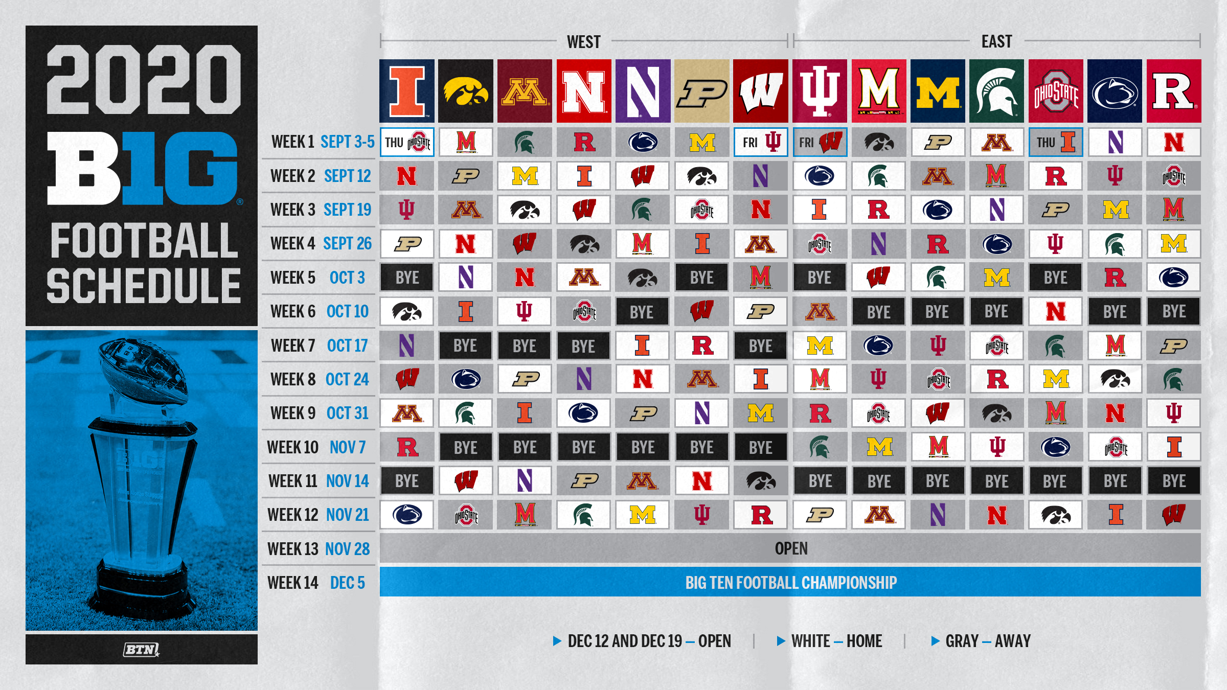 Big ten schedule 2020 hotsell