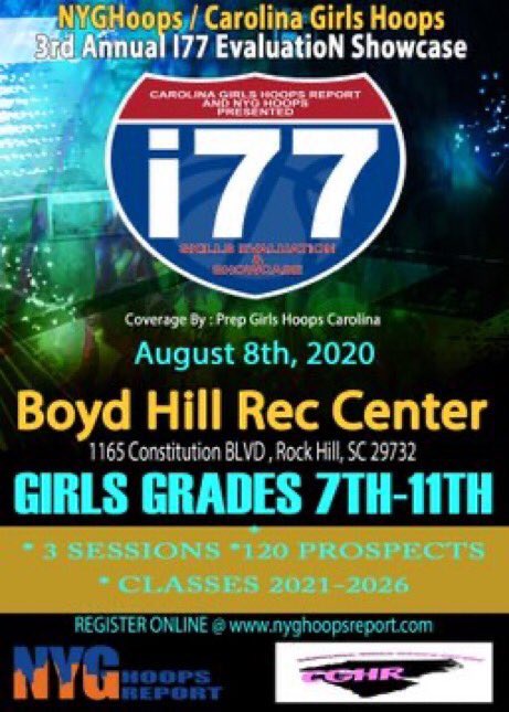 h2bball's tweet photo. Any #Lowco baller ladies not afraid of drive to Rock Hill on Saturday, this is a solid opportunity to showcase your skills in an evaluation based setting. @PGH_SCarolina has several at #H2OpenRun ranked already, so #RepLowco , get noticed, no student loans. https://t.co/tcuAbsFkrt