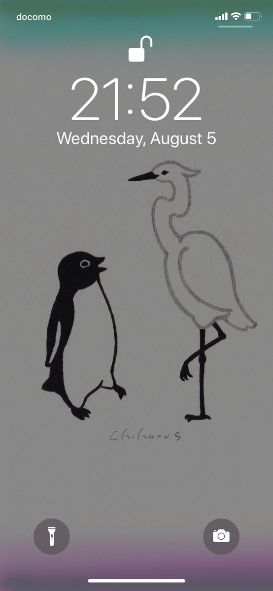 さかざきちはる ぴーちゃんと私 2刷が発売中 夏の壁紙作ってみました ペンギンとシラサギ 涼しげなふたり ペンギン百態 壁紙
