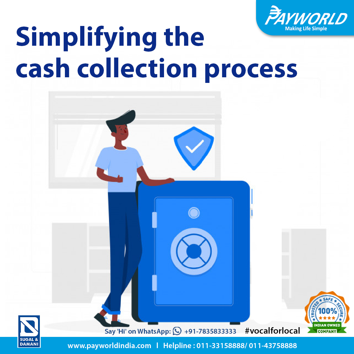 payworld's tweet photo. Organizations dealing with cash collections can rely on Payworld's huge network for complete cash collection process.

#CashCollection #CashManagement #vocalforlocal #covid19 #lockdown #Covid19heroes #covid19warriors #coronawarriors #coronainIndia #StaySafe https://t.co/pstBj4crYX