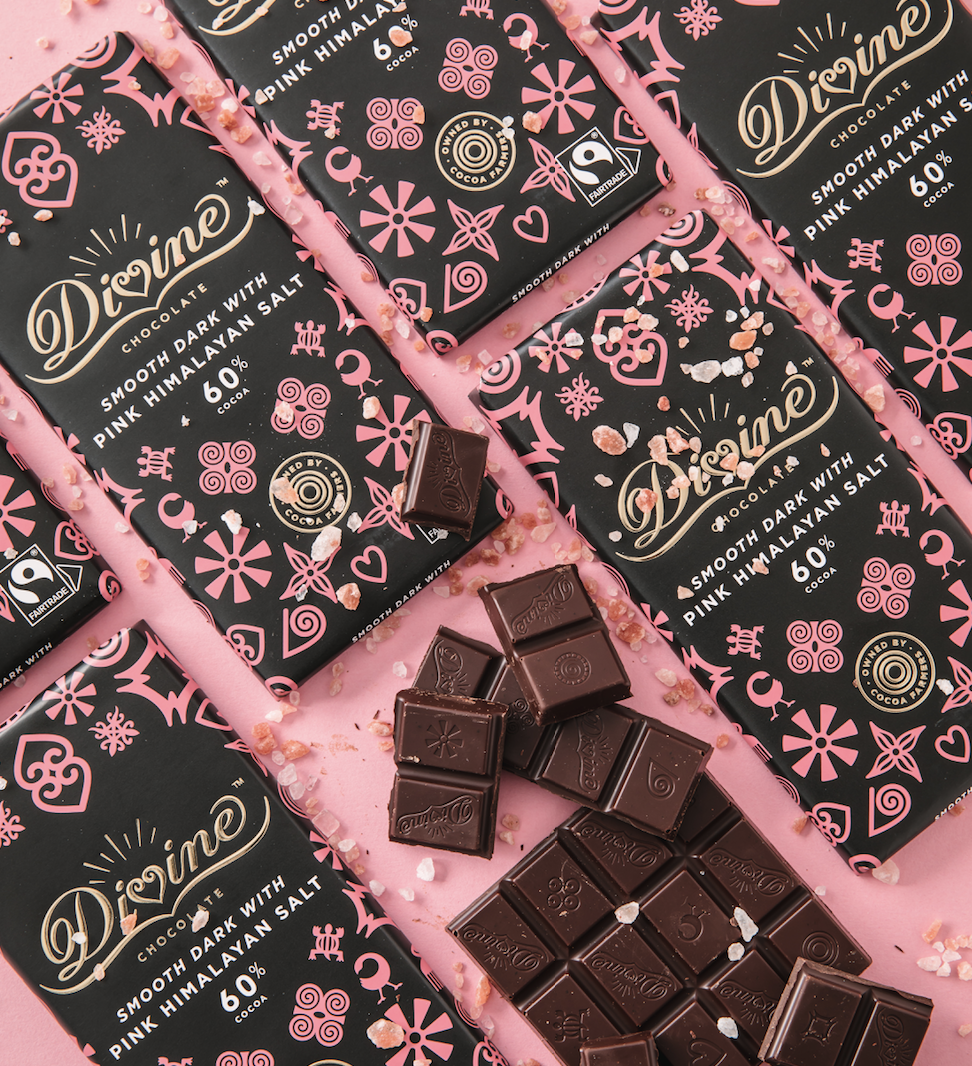 divinechocolate's tweet photo. Did you know all our #chocolate is #palmoilfree, made with #natural ingredients AND our bars are #placticfree🤔It basically means that Divine chocolate is guilt free - so you can enjoy a bar(or 4)with a clear conscious 😉

https://t.co/cmEGtWKveG

#fairtrade #ethical #sustainable https://t.co/Ws5i4uf8QT