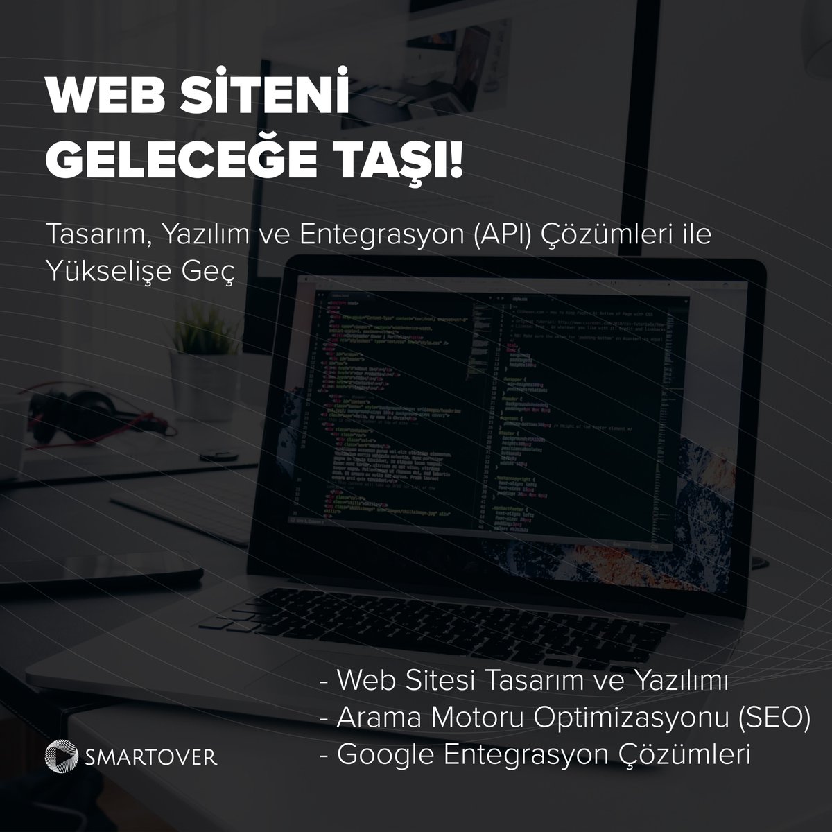 WEB SİTENİ GELECEĞE TAŞI!
Tasarım, yazılım ve entegrasyon çözüm hizmetlerimiz hakkında daha fazla bilgi almak için bize ulaşın! 📲

smartover.net

#smartover #digital #digitalmarketing #design #webdesign #seo #google #googleintegrations #integration #uxdesign #api