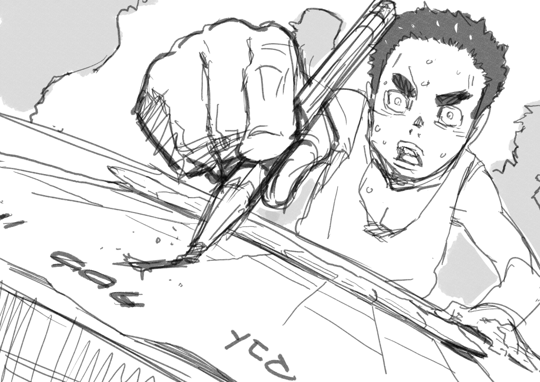 子供が命懸けであみだで遊ぶ話が思い浮かんだんで絵にしてみた 