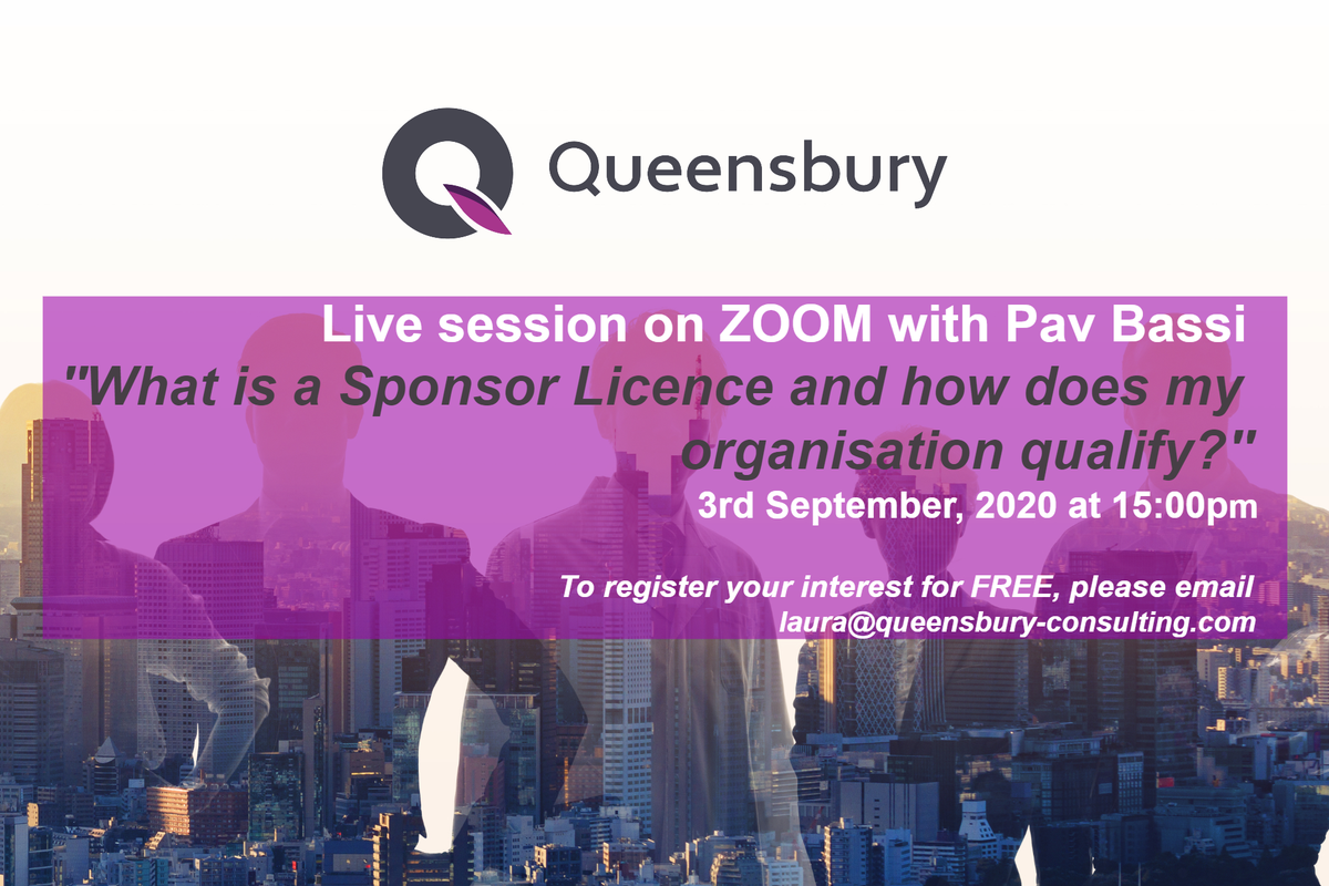 Queensburycons's tweet photo. | #Queensbury is hosting live #session on #ZOOM!
#immigration #tier2 #businessconsulting #sponsorlicense #HR #Queensbury #pointsbasedsystem https://t.co/p8ikgn1tWl