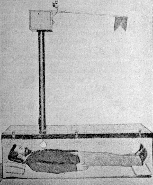 前に知った「安全な棺」もその恐怖心が元になった、棺の中で蘇生した死者に対応するための発明なんですが しかけ棺の絵面がザ・発明って感じでひたすら面白い 