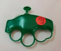 Yeah, well, us more sophisticated 70's kids made do with these Green Avengers waterproofed (and camouflaged from teachers) with masking tape.