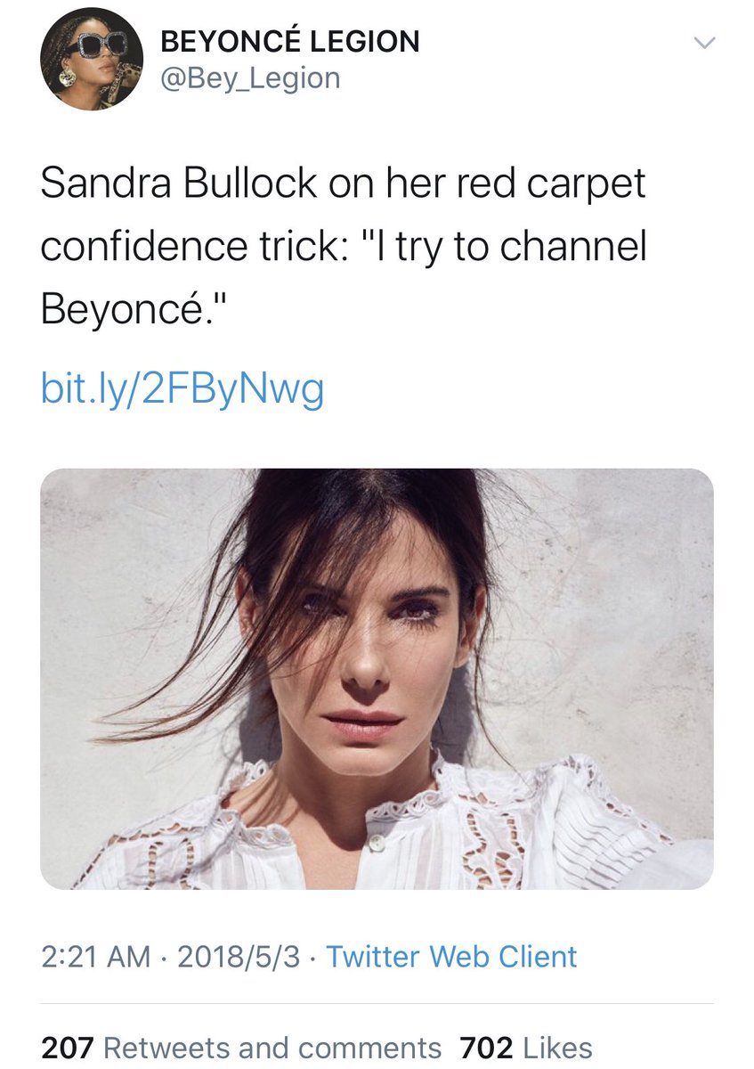 7) Sandra Bullock said she “tries to channel Beyoncé” when she needs confidence for red carpet.Al Pacino danced a routine to Beyoncé in front of  @ava at the 2020 Golden Globes.