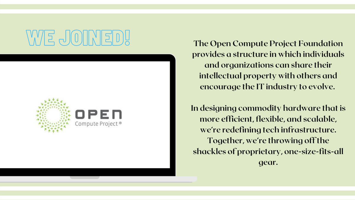 We at #Roxtec are happy to announce we are now part of the open community at #opencomputeproject. The Open Compute Project (OCP) is a collaborative community focused on redesigning hardware technology to efficiently support the growing... #datacenters, #IT bit.ly/3fxLZEx