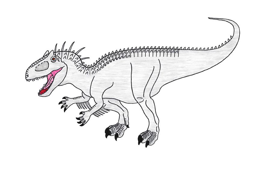 古代角竜 アガタロス ジュラシック ワールド ジュラシック ワールド炎の王国 ハイブリッド恐竜 インドミナス レックス インドラプトル 5周年 Png シルエット Jw5周年記念に描いていた初代 二代目のハイブリッド恐竜の絵がやっと描けました O
