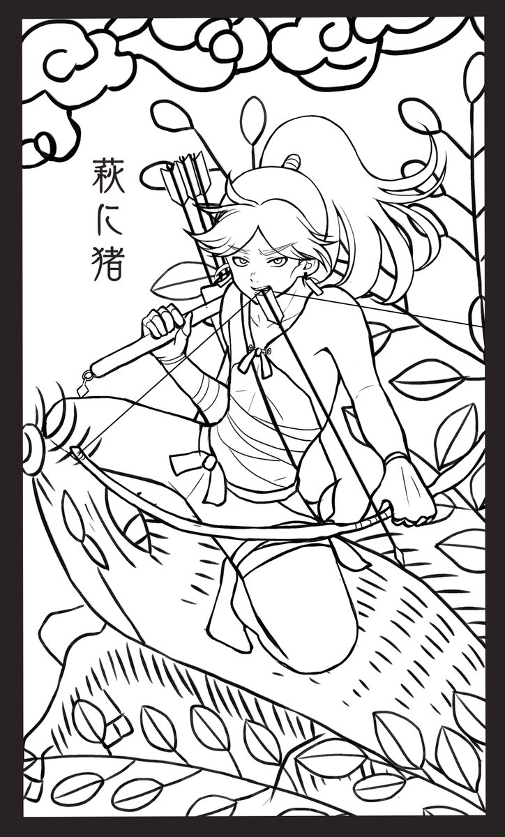 ぬりえ 花札猪鹿蝶三ろの線画です よかったらぬりえしてね W 捏 莞月 いつき Rkrnの漫画 ぬりえ 花札猪鹿蝶三ろの線画です よかったらぬりえしてね W 捏 莞月 いつき Rkrnの漫画