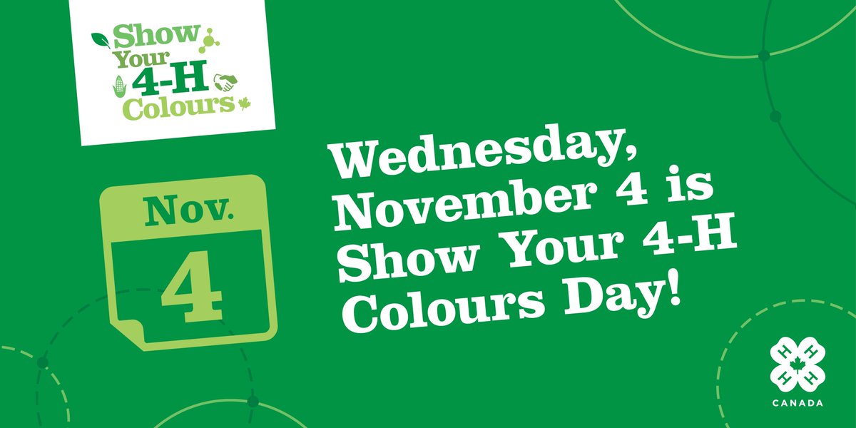 The countdown is on! Get ready to celebrate all things 4-H this November with 4-H'ers across Canada.