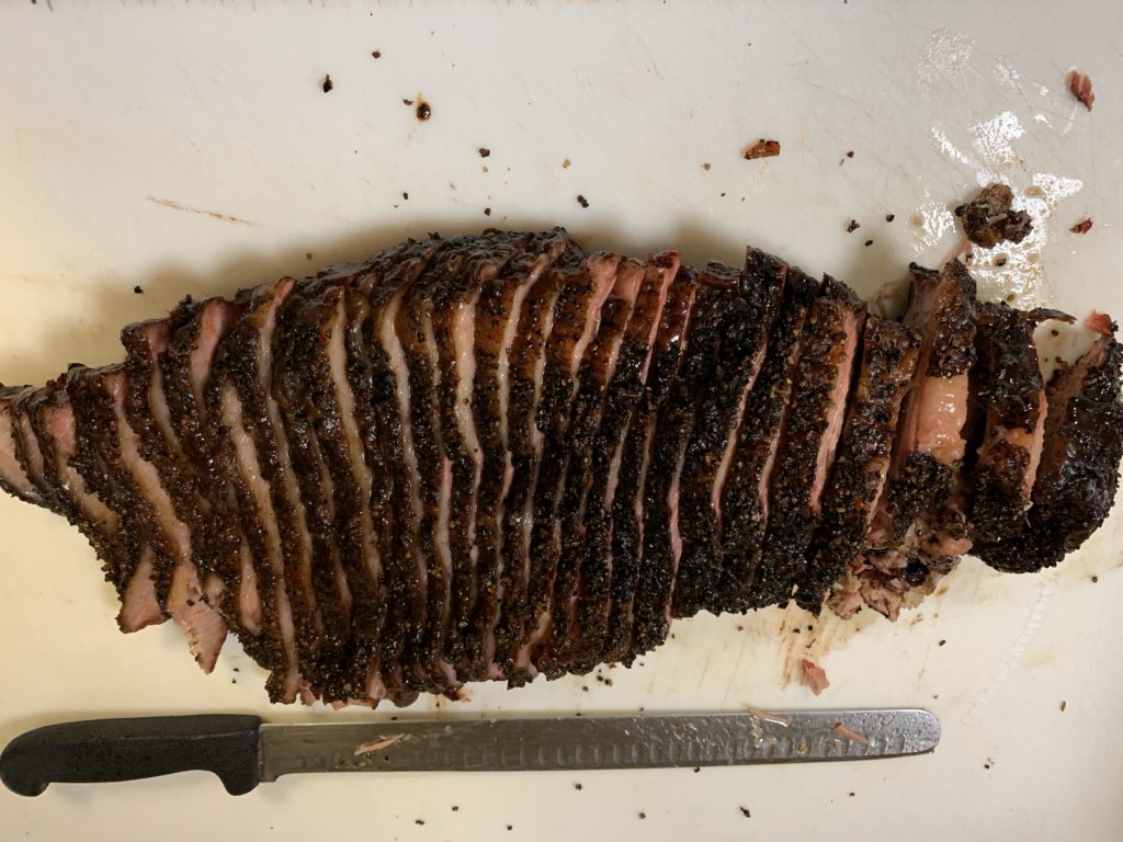 MastersBBQComp's tweet photo. Family Brisket Night! 1.5 lbs Beef Brisket, pint of our beans, pint of smashed potatoes, 4 corn bread muffins and bbq sauce! $36! Call 716-393-6478 after 9am to reserve! #hamburgcurbside pickup starts at 3! THIS MEAL SELLS OUT FAST! Reserve early! https://t.co/U34DIXDL4g