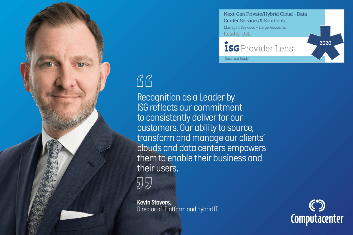 Computacenter's tweet photo. We were thrilled to be positioned as a Leader in the recent @ISG_News Provider Lens™ Quadrant report for Next-Gen Private/Hybrid Cloud Data Center Services &amp; Solutions in both the UK and Germany! 

Read more on our website 👇

https://t.co/2Kwh65jlVx 

@computacenterDE https://t.co/dE1fh4x2gL