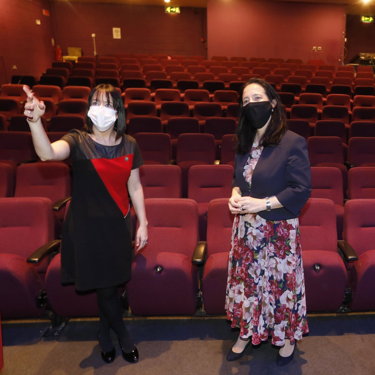 HawksWellSligo's tweet photo. Minister for Media, Tourism, Arts, Culture, Sport and the Gaeltacht, #CatherineMartin visited us yesterday &amp; we were delighted to show her around.
We discussed our exciting plans for the future of the theatre. https://t.co/mRMRGFuWGb