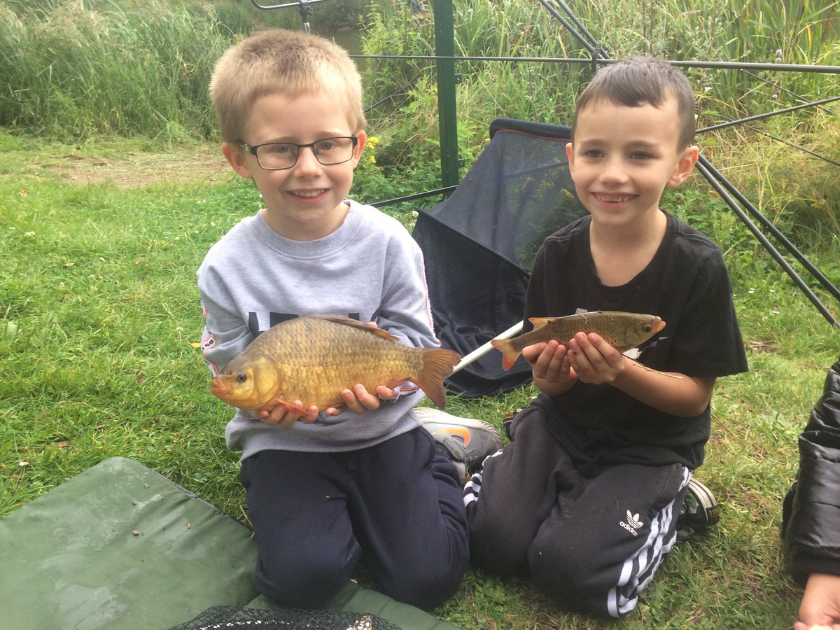 DaveMuntAT's tweet photo. AFamily Fishing DAY for EPIC TEESSIDE at Charlton’s pond brings smiles to the faces of Charlie and Alfie as they caught their first fish 🐟  #environment-agency #getfishing https://t.co/08iSROWn7Q