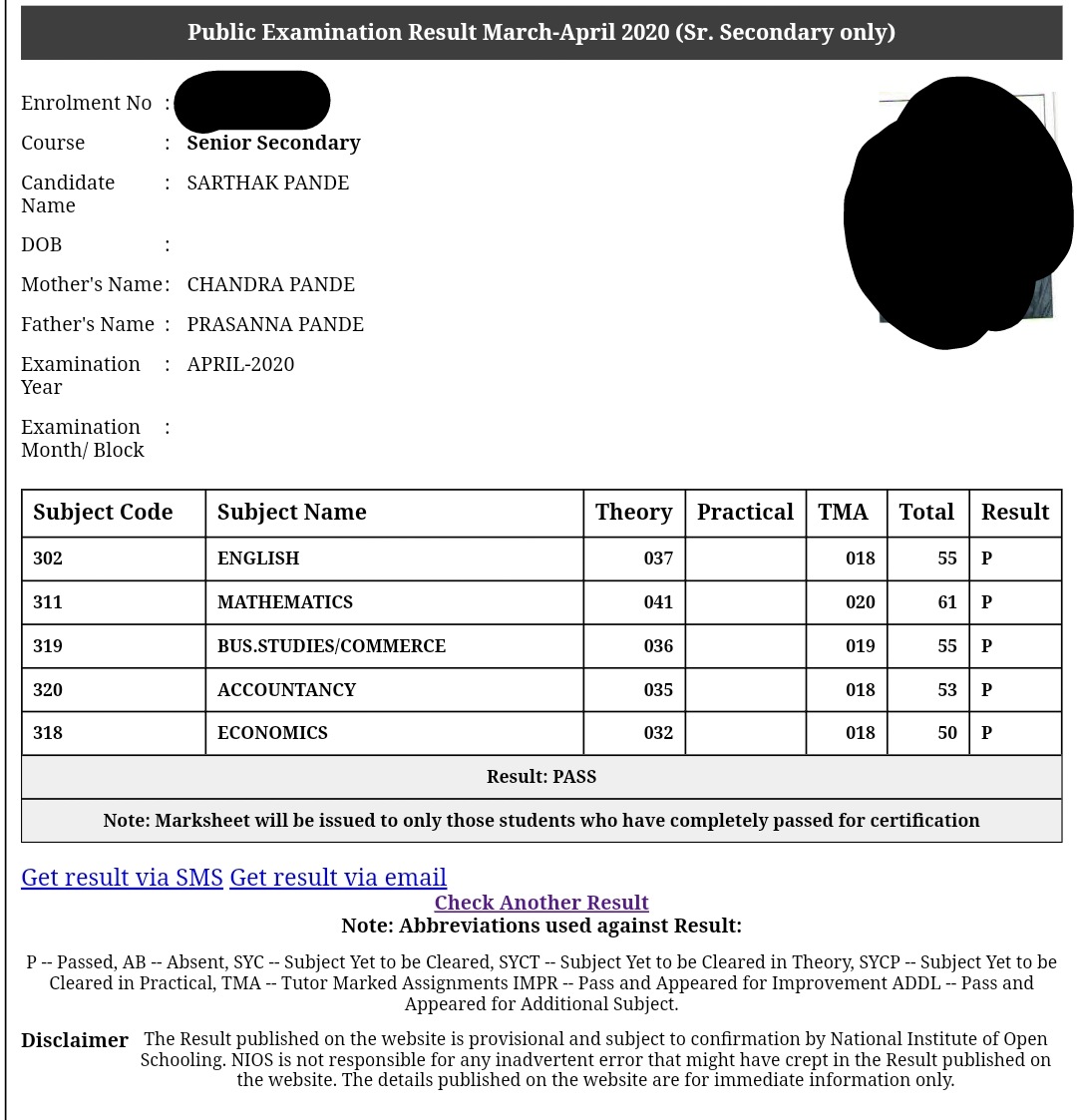 bhxlabaccha's tweet photo. 2) More than 90% as per TMA. And less than 45% for exams that were never conducted in the first place? Explain. 
CBSE and ICSE aren't the only boards of importance. NIOS is scamming students. #niosresults #nios #help 
@niostwit @HRDMinistry @DrRPNishank @PMOIndia https://t.co/J0RSLgJPtG