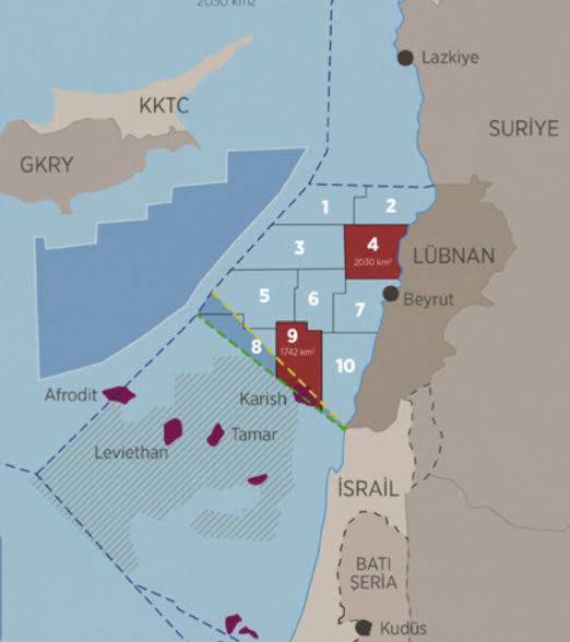 3) Lübnan ise kendsinin de kıta sahanlığının olduğunu ve doğalgaz arayacağını söyledi. Bu sebeple İsrail ve Lübnan arasında çatışma 2019-2020'de hızla arttı. İki ülke de birbirini tehdit etmeye başladı. İsrail Lübnan'ı saf dışı bırakmak istiyordu. Kavga büyüdü.