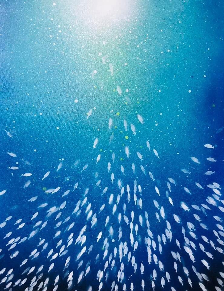 「#真夏の芸術納涼祭
暑いですもんね 」|あき🎨AKI SPRAY PAINT スプレーアートのイラスト