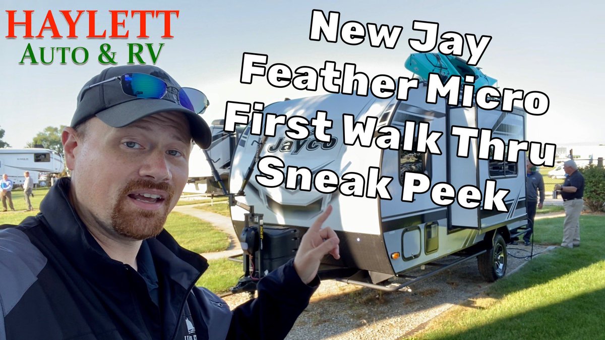 JoshtheRVNerd's tweet image. DEALER FIRST!! First sneak peek walk-thru it an All-New #Jayco #JayFeather Micro Series #Azdel Ultralite recorded and in the works for release later today!! As usual Haylett Had It FIRST!! #azdelonboard #traveltrailer
