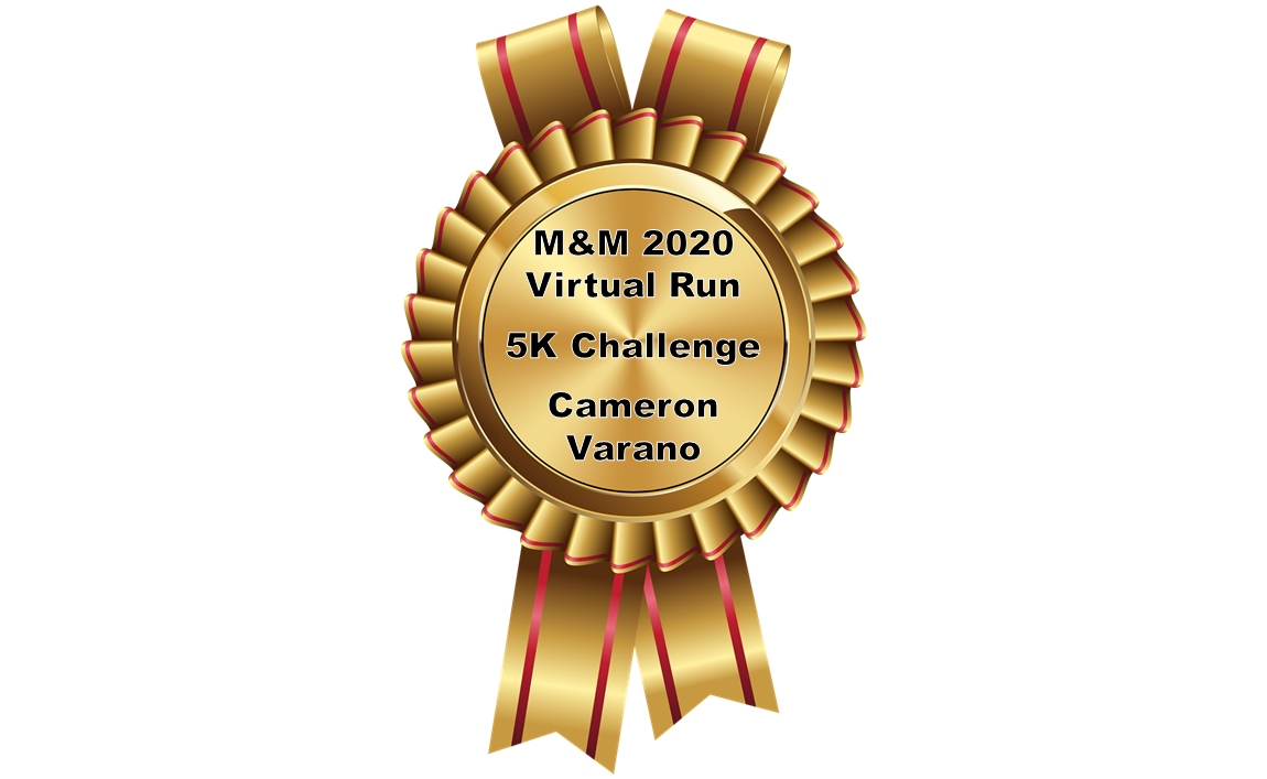 DirectElectron's tweet photo. And here is Cameron's award #MM2020VirtualRunGroup For some reason it didn't show on the previous post! https://t.co/VCFUoWs6P7