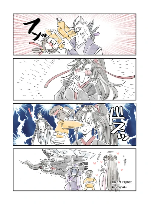 怒りの阿凌と2人のおいたん。#魔道祖師 