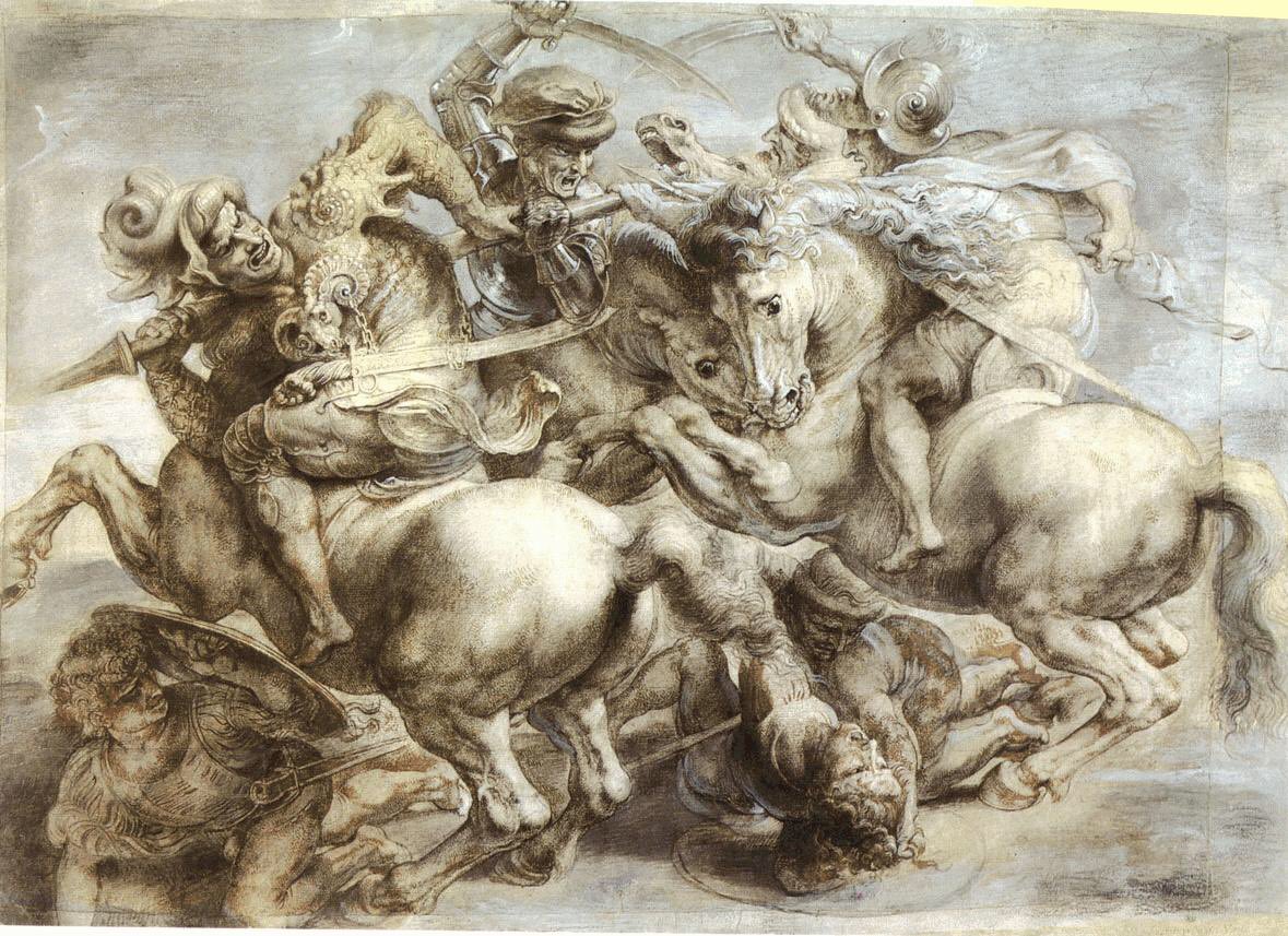 the battle of anghiari - leonardo da vinci