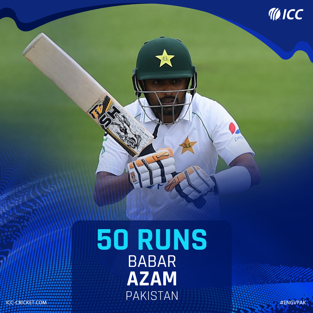 5️⃣0️⃣ for Babar Azam 🎉 

He's taken only 70 balls to reach the mark 🔥 

#ENGvPAK
