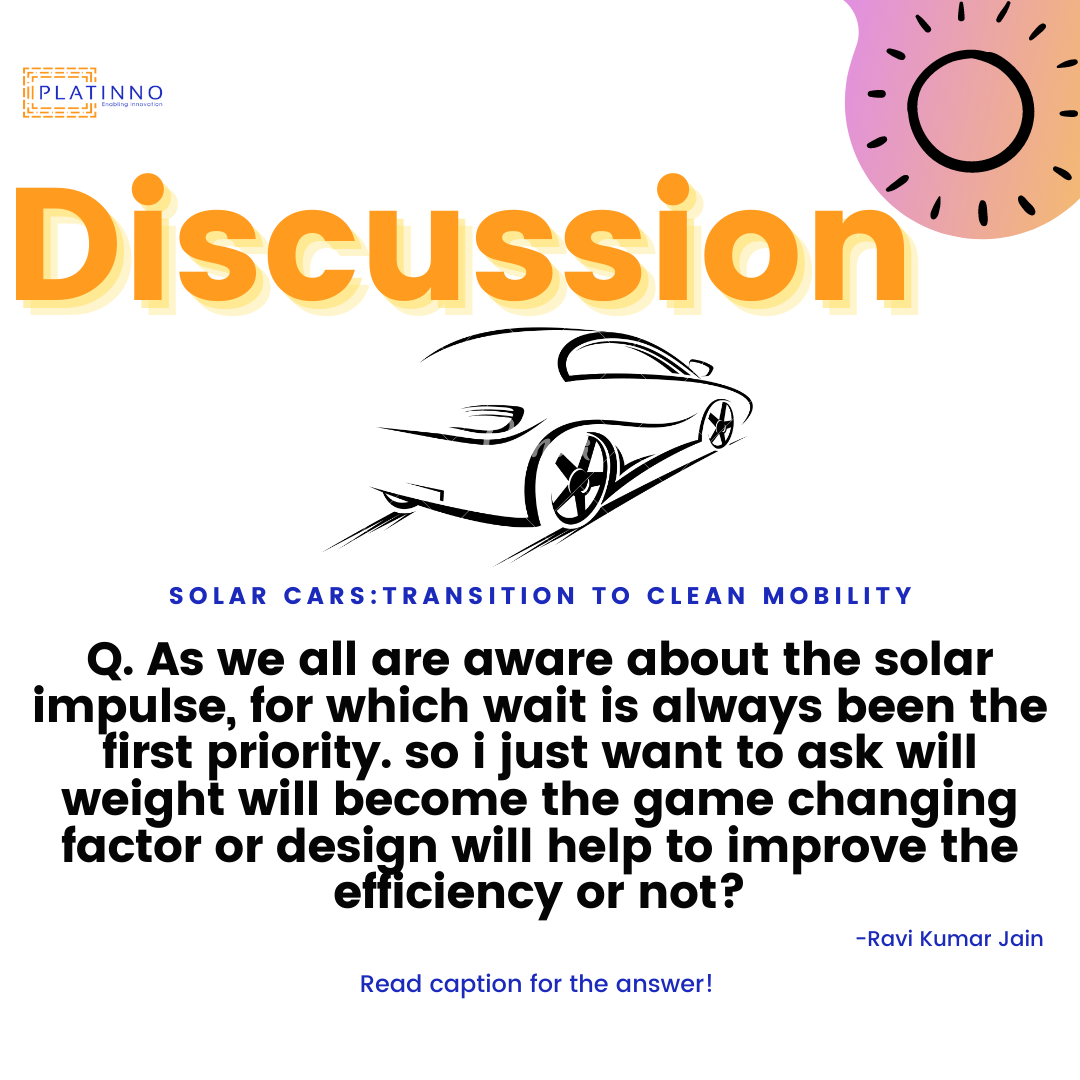 Platinno_'s tweet photo. Both weight reduction and better aerodynamic design will improve efficiency.
~Indu Sekhar Roy

#platinnowebinar #solarcars #solarmodules

Watch the full webinar at https://t.co/HQ0dwMPei9 https://t.co/LEehoF6d2s