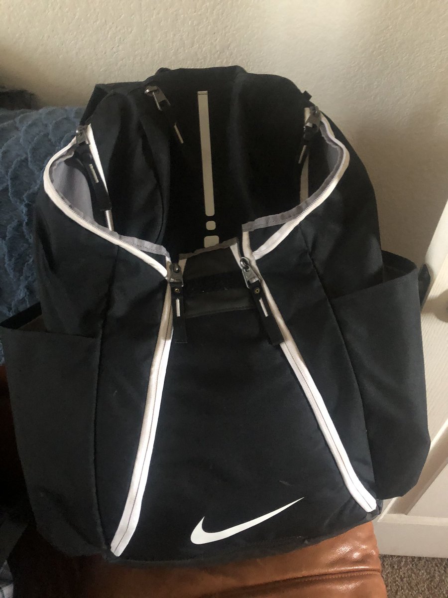 crisgillian's tweet photo. Shout out to @Nike for their Elite backpack that I used to carry Han on a walk last night! He’s still a little sick, but on the mend! He couldn’t walk the 3 miles but this way, he could get out a little and he loved it! Plus mom burned some extra calories🤣 @jaybae1219 #hansolo https://t.co/hYyXwfUgkk