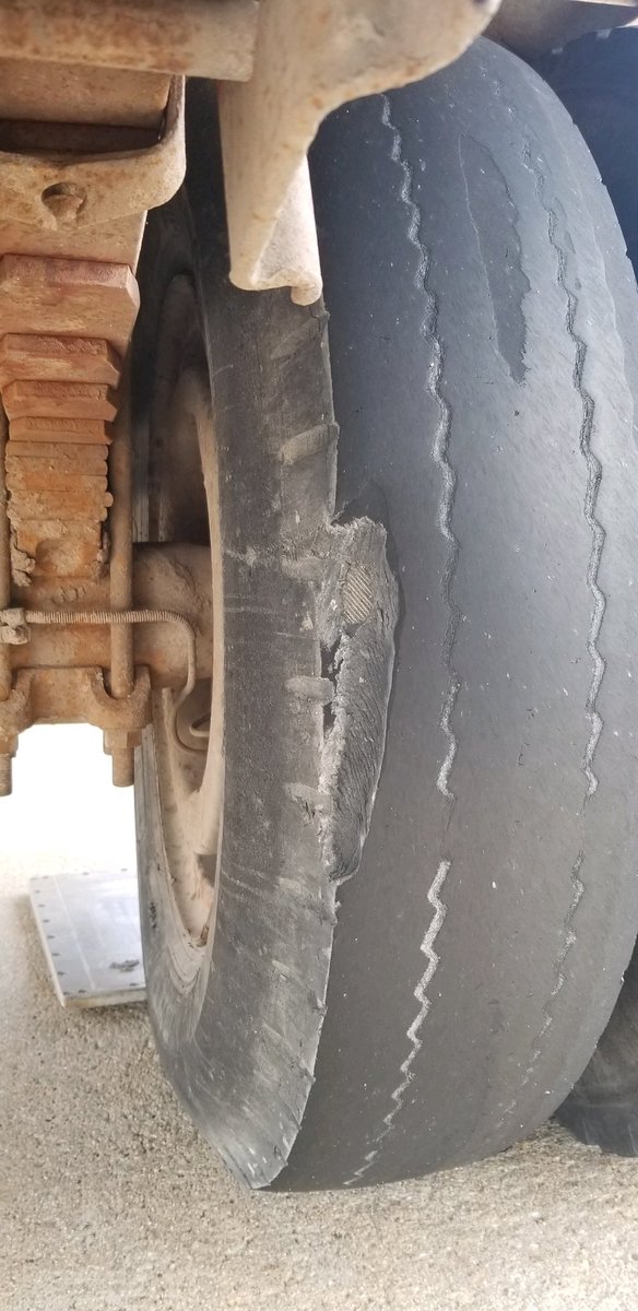 Sgt. Watson #NSP313 discovered numerous violations on this vehicle during a Level 1 inspection yesterday. This was in Grand Island and the vehicle was placed Out of Service. Most of the violations should have been discovered during a #PreTrip!