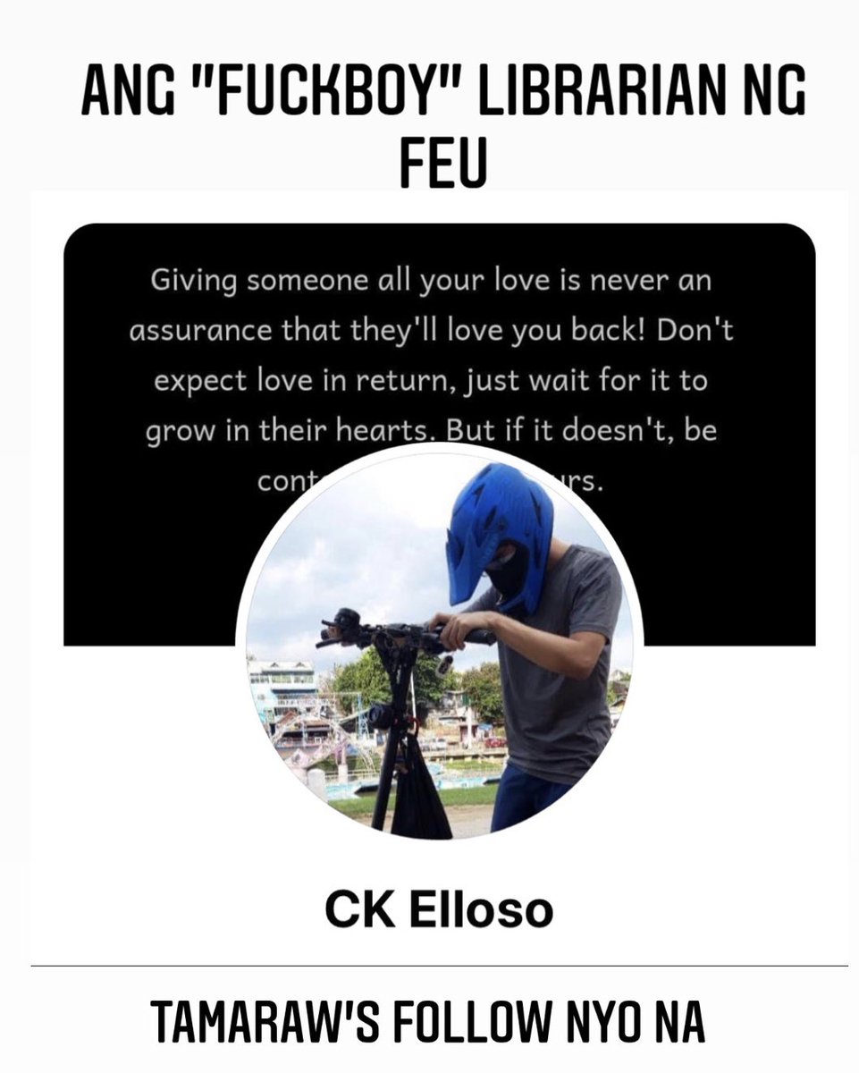 FeuScandal's tweet photo. FOLLOW NYO SA FB ANG "FUCKBOY" LIBRARIAN NG FEU https://t.co/hnqt8FOzqy