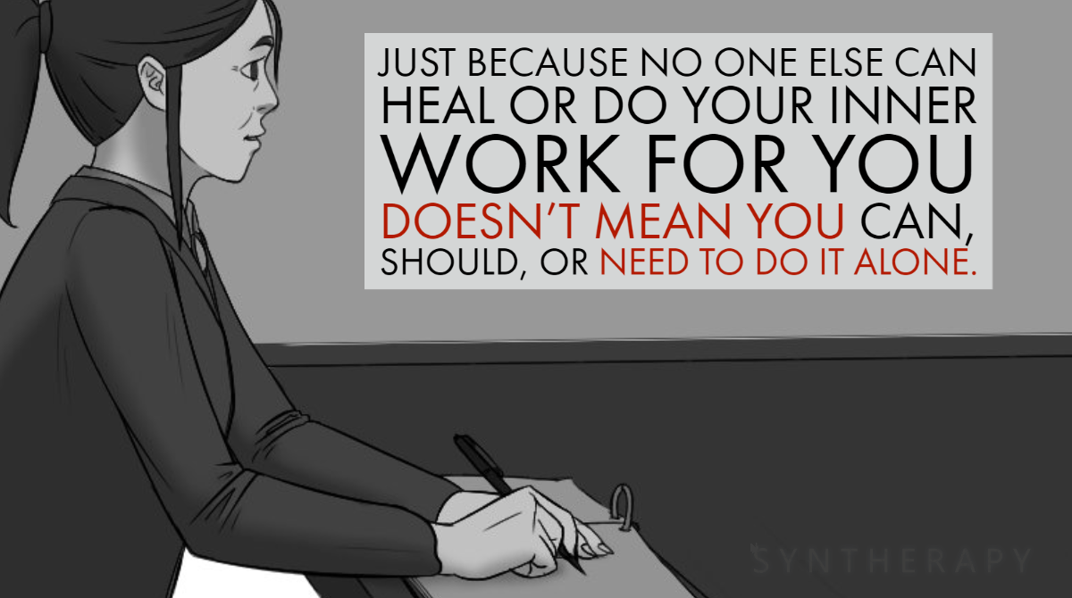 Syntherapygame's tweet photo. Just because no one else can heal or do your inner work for you doesn’t mean you can, should, or need to do it alone. #WednesdayWisdom #indiedevhour

You're Not Alone 

#Syntherapy #MentalHealth #Illustration #VNDev #gamedev https://t.co/e2bPaJkKEn