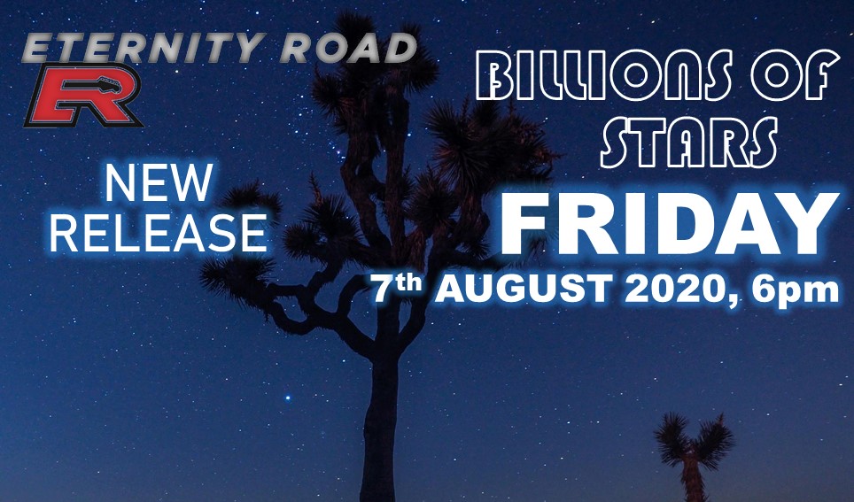 Our new single, "Billions Of Stars", will be available to stream and purchase from all major digital platforms this Friday 7th August from 6pm. Pre-order it now from iTunes. 😁🎤🎸🎸🎹🥁🎼

#eternityroad #originalmaterial #billionsofstars