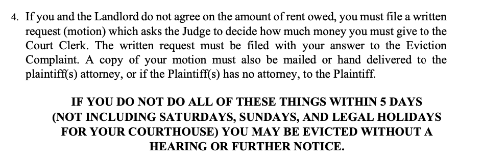 Again, COURTS CAN PAUSE DEADLINES. However tenants CAN request to have a hearing without posting the dollars due, noted on page 2 of the  @NinthCircuitFL summons: