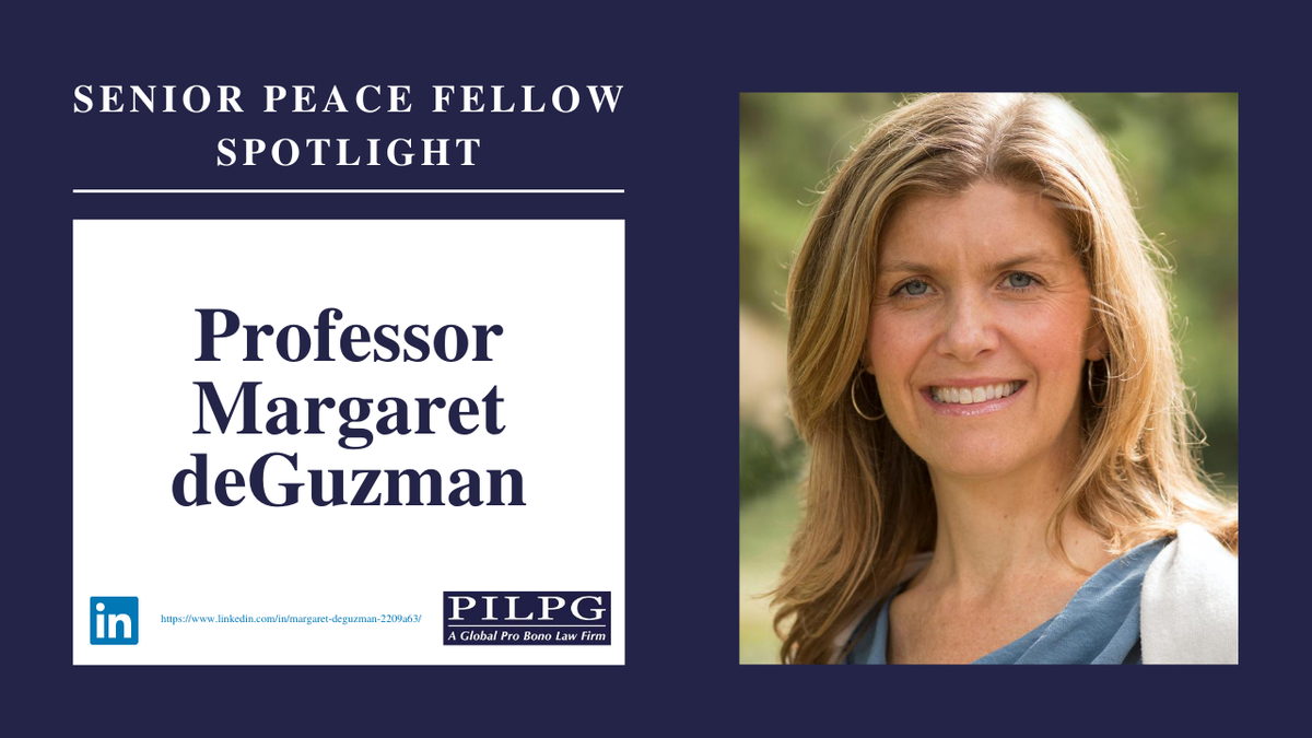 Senior Peace Fellow Spotlight: Prof. Margaret deGuzman is a James E. Beasley Prof. of Law and Co-Director of <a href="/TempleIL/">Temple Int'l Law</a> at <a href="/TempleUniv/">Temple University</a>. As a Sr. Peace Fellow, she advised on the Sudanese peace process and is contributing to our Expert Exchange Transitional Justice interview series
