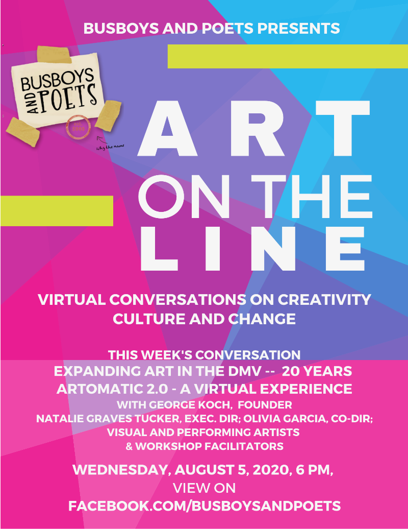 8ArtsDC's tweet photo. Art Under Quarantine Vol. 3 featuring: 💥 Yahni Blossoms 💥 | Art on the Line conversation w/ Artomatic 2.0 today | LISC Small Business relief Grants | Anacostia Bid Busboys and Poets Call for Artists 💫 https://t.co/kZyBa3Ehgq https://t.co/mFcyL8N6LQ