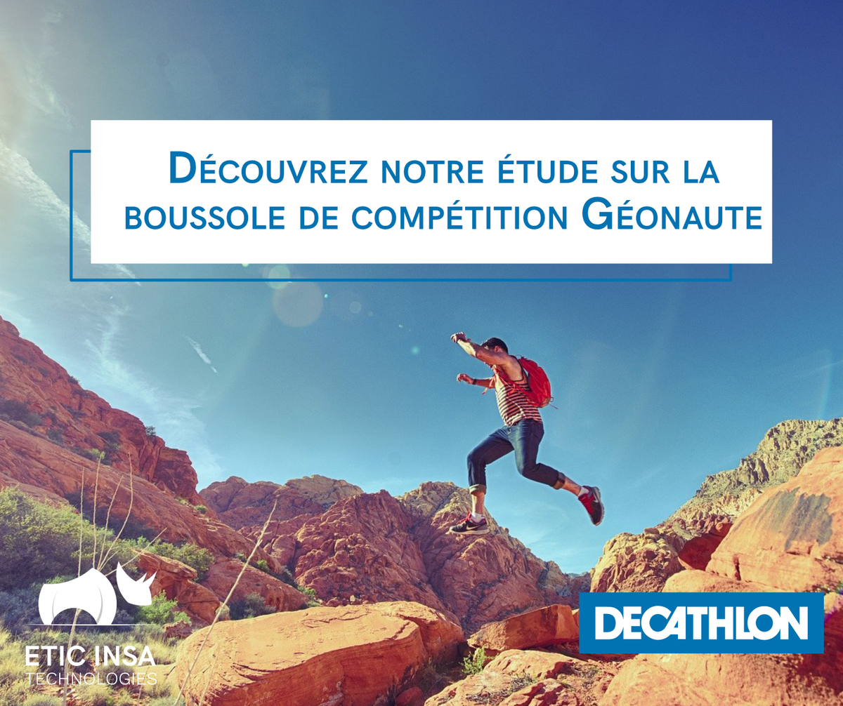 ETIC vous partage son premier Business Case ! 💡

Cette étude a permis de faciliter aux équipes de R&amp;D de Décathlon le travail de conception et de développement de la boussole de compétition GEONAUTE 🚀

Pour découvrir l'article : ➡ etic-insa.com/pf/decathlon-b…

#WeAreJE #ETICOnFire