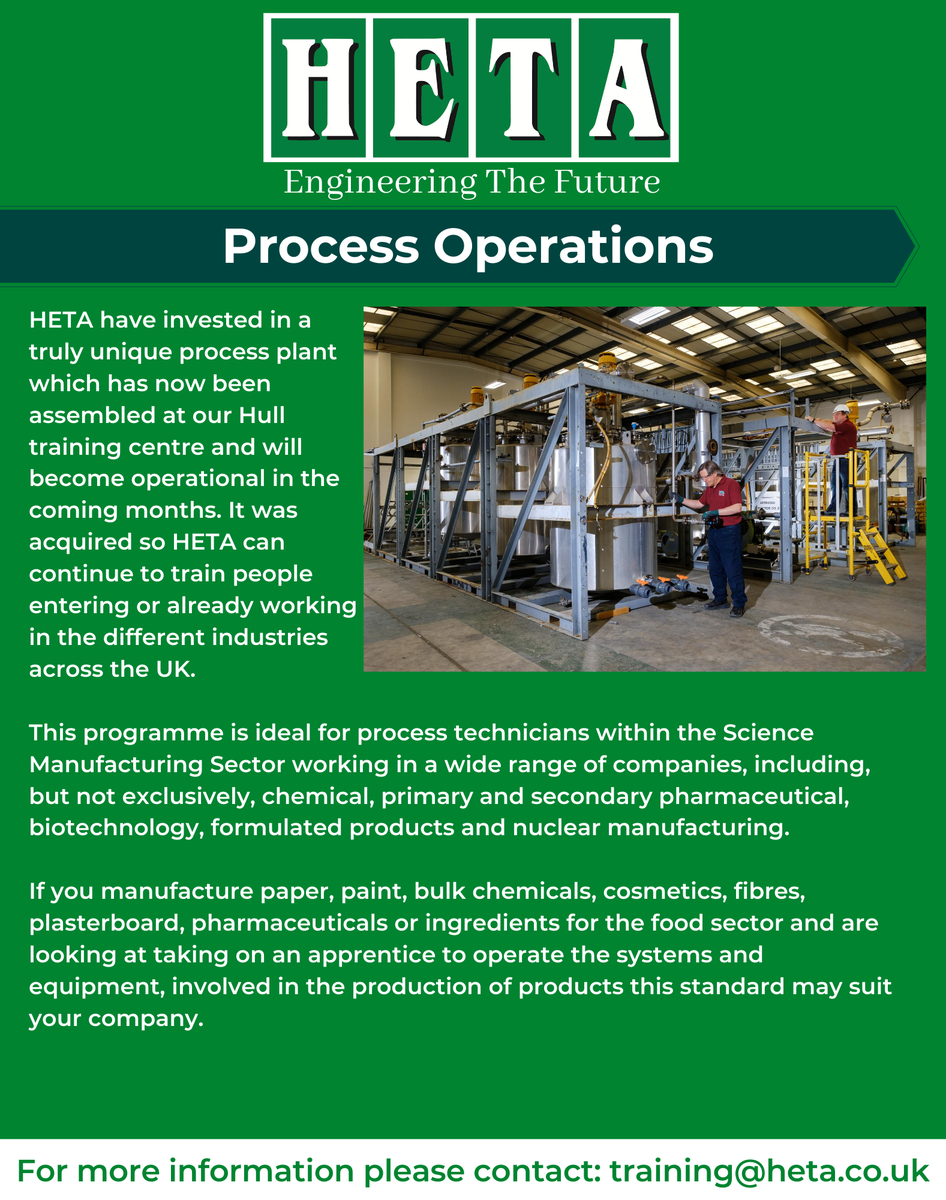 HETA1967's tweet photo. This week we continue to promote our new standards we deliver

Process Operations Apprenticeship Programme👩‍🔬👨‍🔬

Take a look at our process rig- https://t.co/KwcxMwR0Yk 

#process #processoperator #technician #apprenticeships #trainingprovider https://t.co/GKZOjZbUqV
