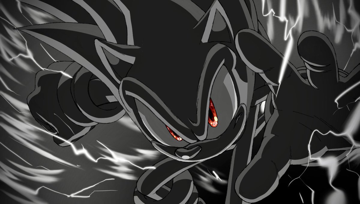 「RED EYES
#SonicTheHedgehog #supersonic 」|ばねるのイラスト