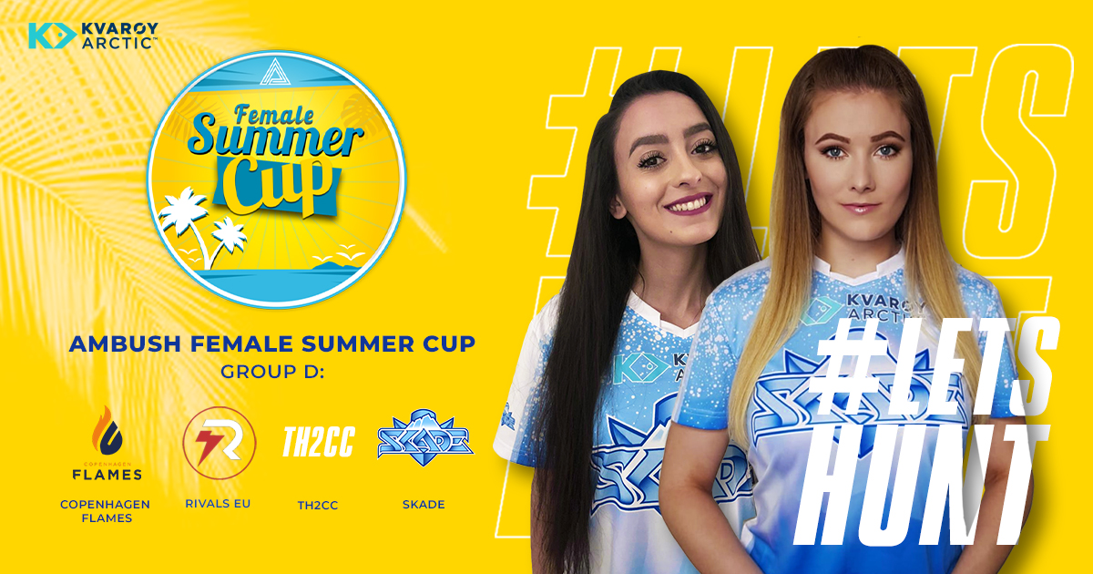 skadegg's tweet photo. It’s going to be an exciting Saturday as the CSGO Female team will be taking on some of the best European teams in @Ambush_gg Female Summer Cup! 🏆🤩
#LetsHunt 🏹❄️
Our group includes: @Rivals_EU 🇪🇺  | @CPHFlames 🔥 | #TH2CC 🇪🇸
📺https://t.co/44NYZr7Is9
🗓️8 Aug 
🗓️ 4 PM (CEST) https://t.co/qy7gRhHu49