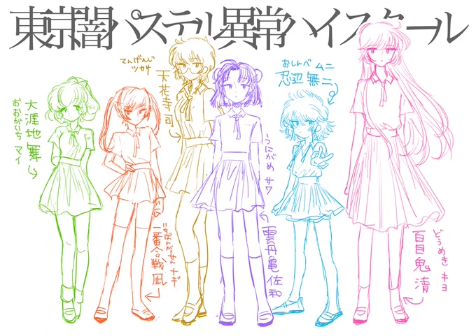久々にかいた闇パス(オリキャラ)の皆さん 