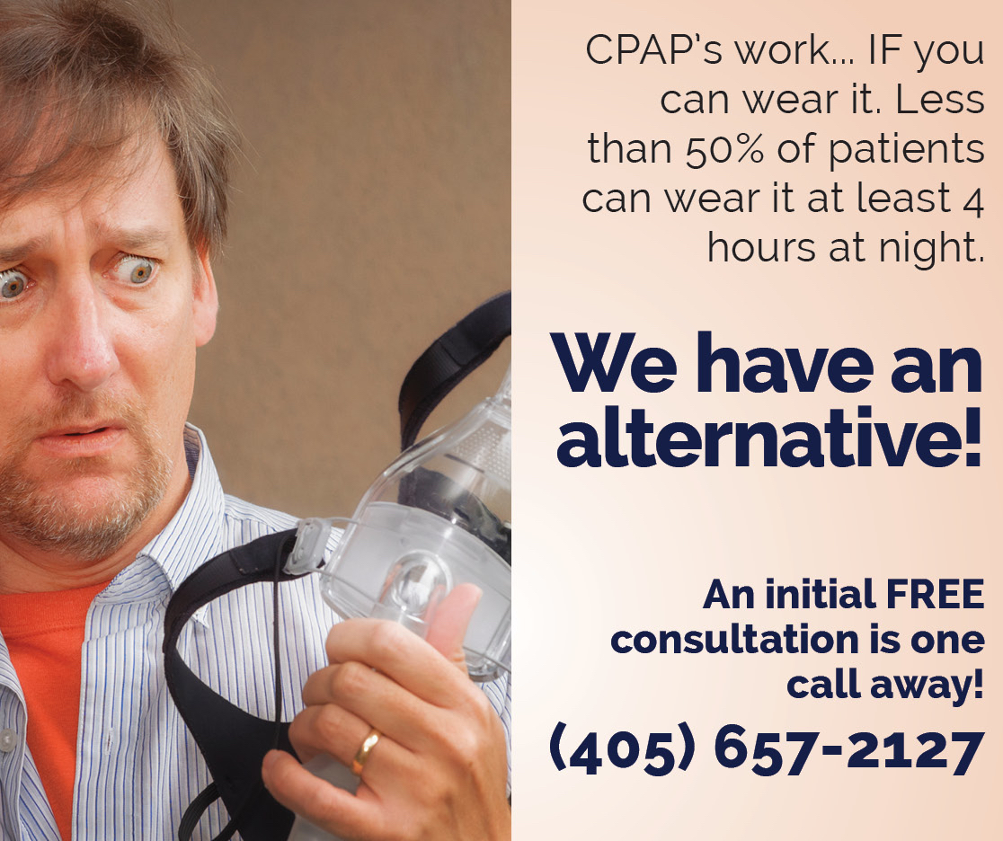 sleepsolutionok's tweet photo. Looking for an alternative? We have one! Oral Appliance Therapy is a comfortable and affordable treatment option for those unable to tolerate a CPAP device. Call today (405) 657-2127 https://t.co/pUd34YkJbu