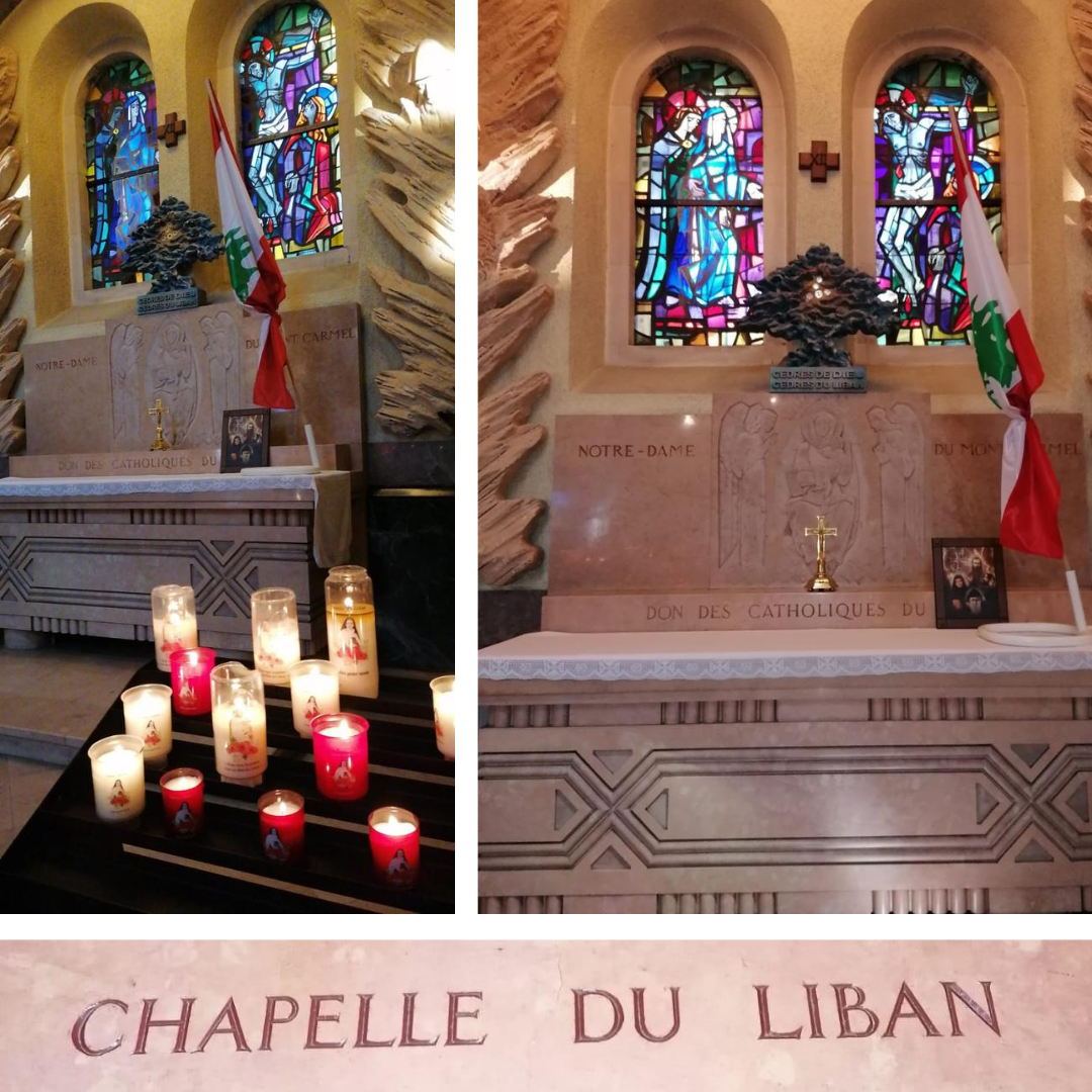 sanctulisieux's tweet photo. Le drapeau libanais de la Basilique sainte Thérèse de Lisieux est en berne. Nous prions pour les victimes des explosions, pour leurs proches, et pour le Liban 🙏🇱🇧
#PrayForLebanon #liban #Beyrouth https://t.co/PepPvZJOmR